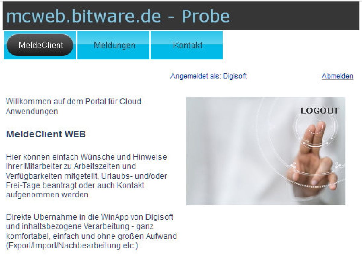 WebClient UserArea