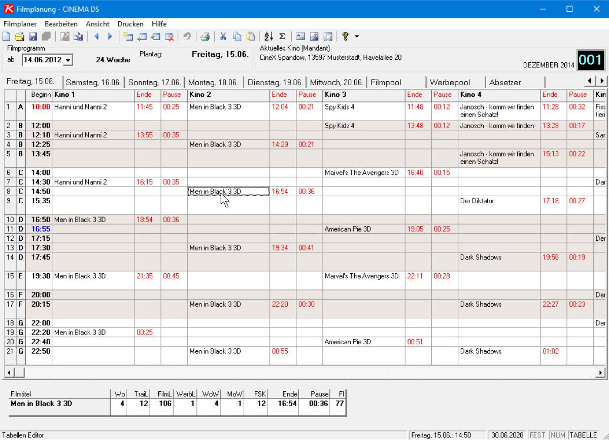 Filmplaner Filmdetails